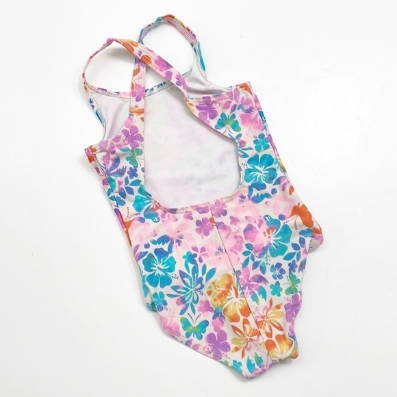 OP girls tropical flower print one piece swimsuit - Picture 2 of 5